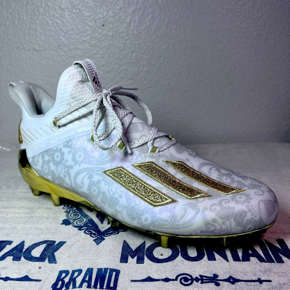 Adidas Adizero Young King Football Cleats Men’s Size 9 Cloud White Gold EH2724